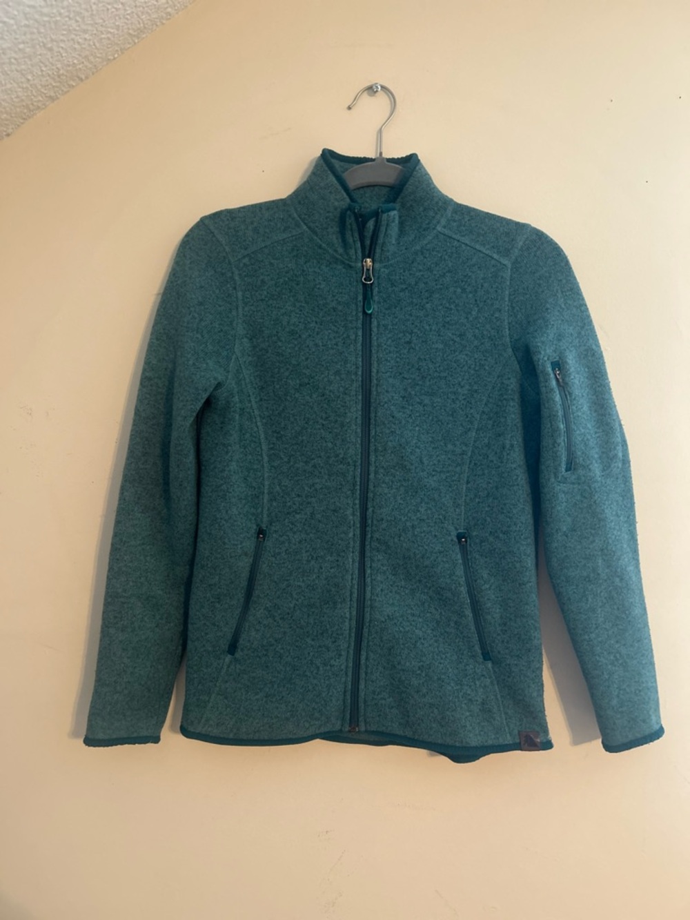 L.L. Bean Women's Sweater Fleece Full-Zip Jacket Heathered Teal; Size Small*